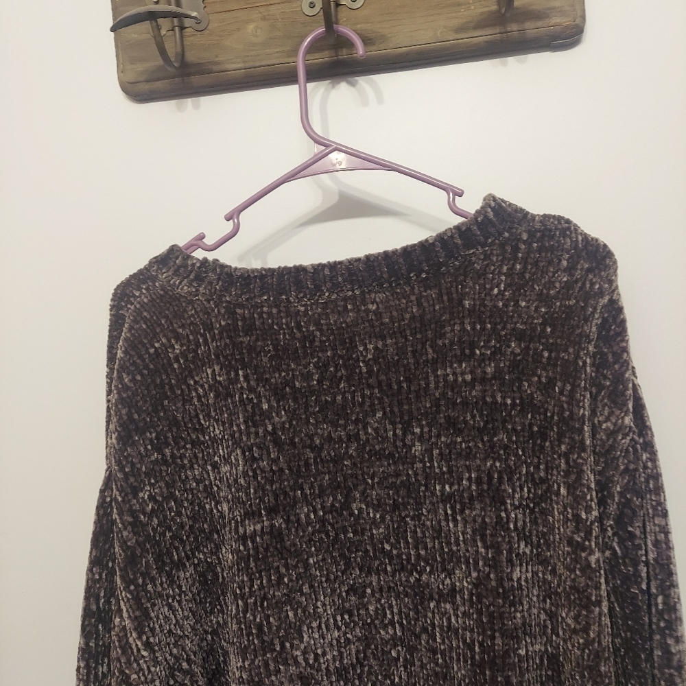 Philosophy Anthropologie Soft Fuzzy Long Sleeve Pullover Sweater Shirt Top Gray - Picture 7 of 9